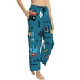 thumbnail image 3 of Kdxio Women's Comfy Stretch Construction TrucksPrint Drawstring Pajama Pants-XX-Large, 3 of 9