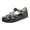 Black, variant on Owordtank Girls Jelly Sandals Closed Toe Non Slip Soft Flat Sandals Summer Casual Beach Shoes for Toddler/Little Kid/Big Kid