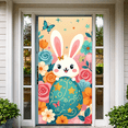 thumbnail image 5 of LUUFILx Easter Bunny Flower Banner Backdrop Spring Party Decor Egg Decorations Birthday Happy Photography Props Background Banners Baby Shower, 5 of 7