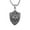 Silver, variant on K-KED Hip Hop Minimalist Versatile Freemasonry Shield Pendant Stainless Steel Necklace-Black