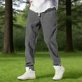thumbnail image 2 of Rggeeun Mens Pants Casual Solid Color Thermal Knit Jogger Pants For Fall And Winter Comfort Flexible Tapered Ankle Cuff Pants For Men, 2 of 8