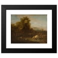 thumbnail image 2 of Nicolaes Pietersz. Berchem 14x12 Black Modern Framed Museum Art Print Titled - Landscape with Animals and a Shepherd, 2 of 5