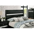 thumbnail image 3 of Contemporary Black Color Eastern King Size Bed Black Color 1pc Bed Bedroom Furniture Panel HB, 3 of 5