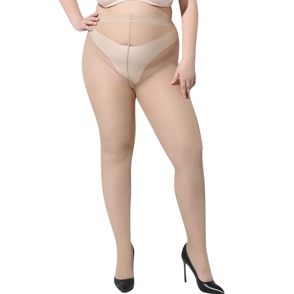 Womens Socks Control Top Sheer Plus Size Pantyhose