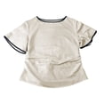 thumbnail image 6 of Cinched Waist Tops for Women Summer Short Sleeve Boat Neck Dressy Casual Blouse Going out Tops Brunch Outfits, 6 of 7
