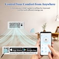 thumbnail image 7 of 4" x 10" HVAC Air Vent Booster Fan, Mobile App Remote Control, 10 Adjustable Wind Speeds, 120 CFM Air Output, Low Noise Running, Built-in Negative Ion Component, Safety Lock for Kids & Pets, Fits Wal, 7 of 7