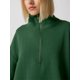 thumbnail image 2 of Sudadera holgada con solapa y media cremallera para mujer, jersey informal con cremallera 1/4, cuello alto, hombros caídos, básica, suave, 2 of 5