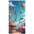 thumbnail image 4 of Carnival Themed Ferris Wheel Hot Air Balloon Backdrop Banner Decorations Party Supplies Events Celebrations Photography Props Background, 4 of 8