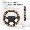 thumbnail image 3 of Balery Vibrant Rainbow Butterfly A Fundas elásticas antideslizantes para volante, funda protectora universal para hombre y mujer, 15 pulgadas, accesorios para coche., 3 of 6