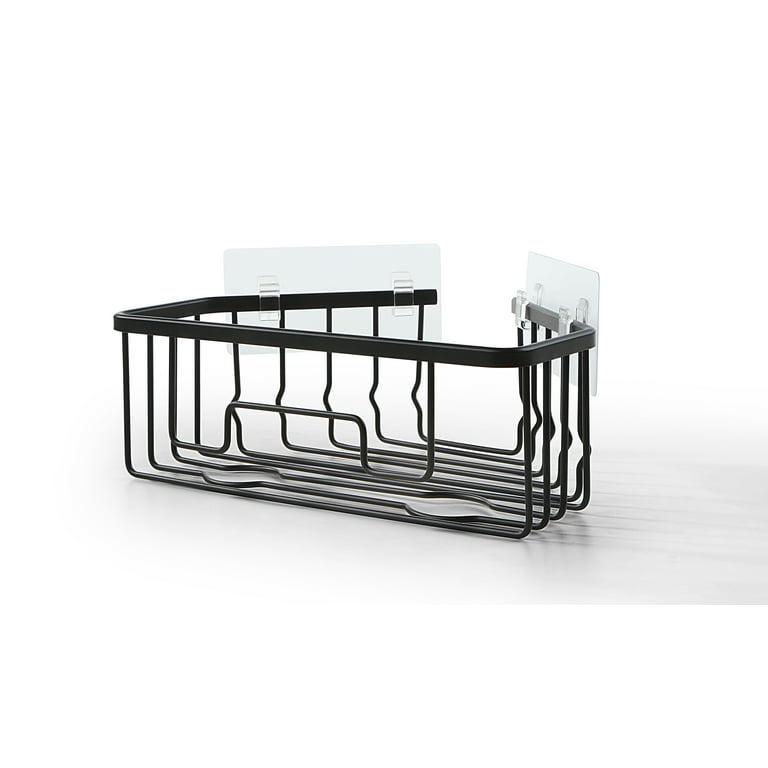 SunnyPoint RustProof Aluminum Wall Mount Shower Caddy Basket Shelf;  Adhesive Pad Included (GREY)