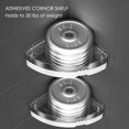 thumbnail image 4 of 2-Pack Corner Shower Caddy Shelves - Bathroom Storage Organizers for Shampoo, Conditioner, Soap, and More - Removable, No-Drill Design for Easy Instal, 4 of 4