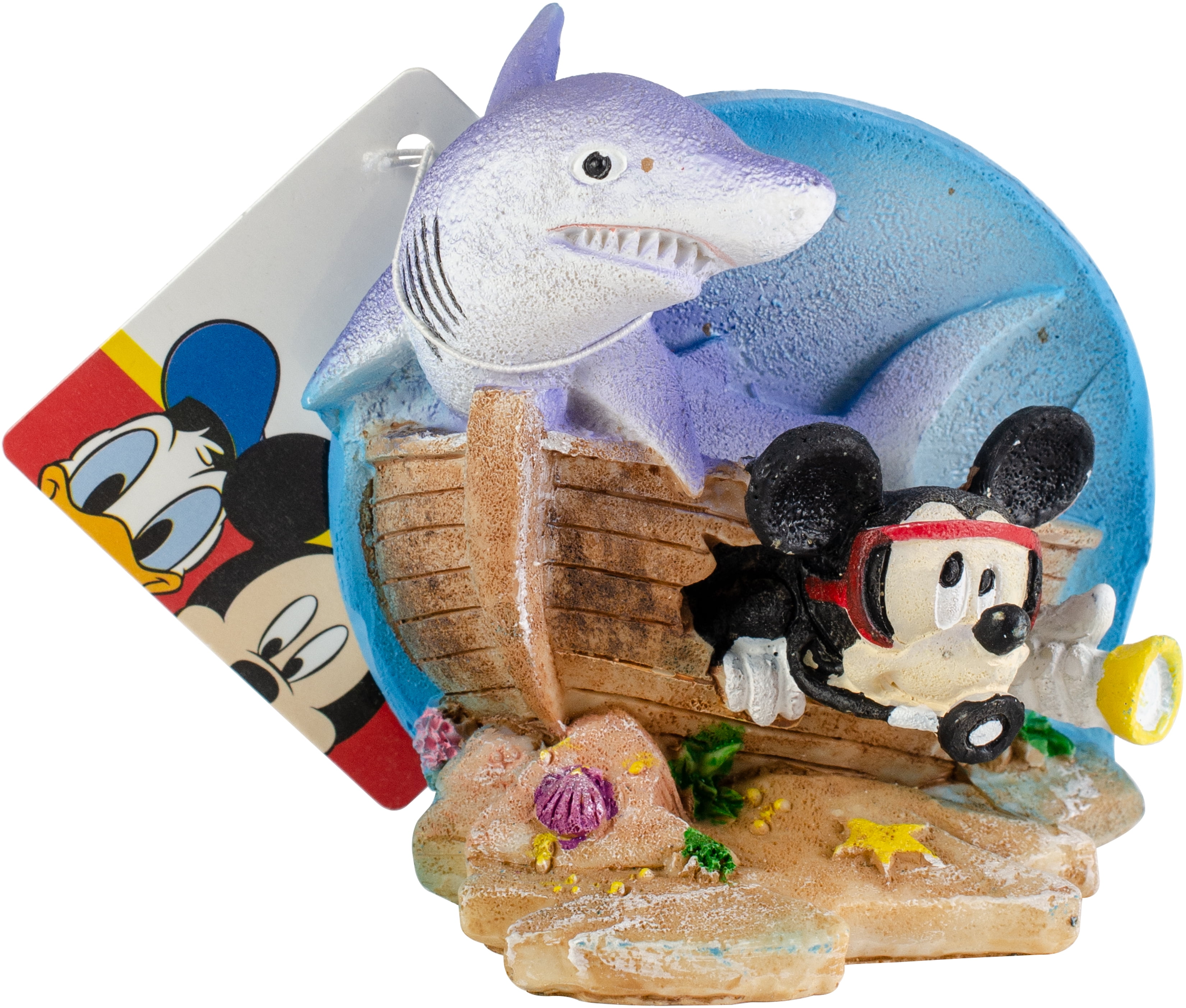 Disney Mickey Mouse Aquarium Ornament Mickey Shipwreck With Shark