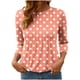 thumbnail image 2 of Heisall Women's T-Shirts 3/4 Sleeve Round Neck Loose Casual Striped Non-positional Print Spring/Autumn Fashion, 2 of 7
