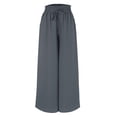 thumbnail image 3 of GZWYHT Wide Leg Pants,Palazzo Pants,Women's Wide Leg Pants Flowy Ruffle Solid Color Drawstring Waist Pants,Flowy Pants,High Waisted Pants,Sweatpants Women,Gray 2,XL, 3 of 4