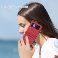 thumbnail image 5 of Case Designed for Samsung Galaxy Z Flip 4 5G, Premium PU Leather Classic for Men Women Shockproof Ultra Slim Drop Protective Phone Case Cover for Samsung Galaxy Z Flip 4, Red, 5 of 7