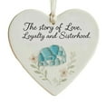 thumbnail image 2 of Usloyux Under $5 Friendship Heart Ornament, Elephant Shape Sea Glass Decor, Ceramic Memorial Keepsake for Christmas Tree, Eternal Bond Gift, 2 of 9