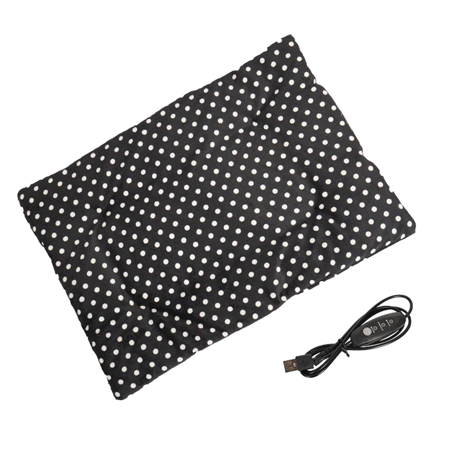 USB Heating Warmer Pad Bed for Cat, Small Dog and Pet, Safe Power-Bank Battery Operated, for Indoor and Outdoor Use, Temperature Settings, Washable