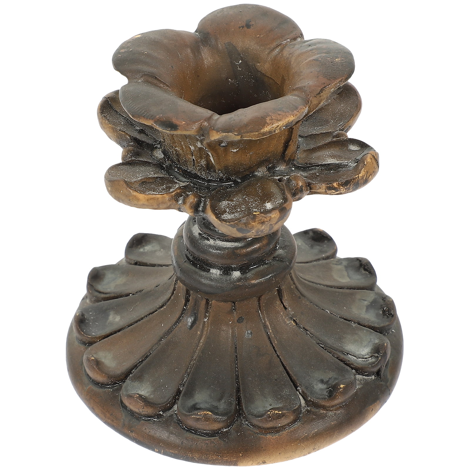 Retro Resin Candle Holder Carved Candle Stand Candle Holder Roman Table Centerpiece Candle