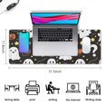 thumbnail image 5 of Long Mouse Pads for Desk,Halloween Ghosts with Pumpkins and Stars Desk Mats on Top Of Desks, Desk Mouse Pad Extra Large with 3mm Non-Slip Base and Stitched Edge for Gaming,Office,Work,Home 31.5x11.8in, 5 of 5