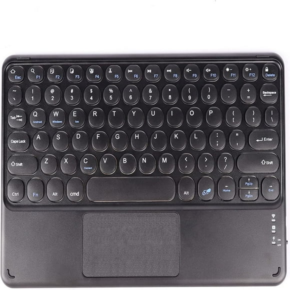 KEINXS Wireless Bluetooth Keyboard with Touchpad for ipad Portable Mini Small Universal Rechargeable 10 inch Ultra-Slim Wireless Keyboard for Tablet Smartphone PC Computer Laptop Windows