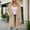 w93# Khaki340, variant on Wuxian Womens Trench Coat Solid Color Button Down Long Sleeve Notched Collar Jacket Long Length Overcoat Autumn Winter Windbreaker Coat Street Wear,Beige,L