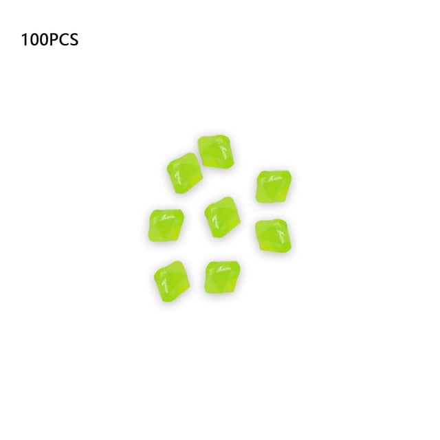 100 Pieces Luminous Stones Rocks Decorative Solar Ornament Home Garden Indoor Pathway Landscape Decoration Path Walkway Light Green