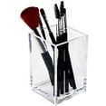 thumbnail image 2 of Paquete de 2 vasos acrílicos transparentes para lápices, soporte para brochas de maquillaje, accesorios de escritorio acrílicos, 2 of 8