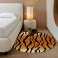 thumbnail image 3 of Round Area Rug 4ft, Natural Tiger Skin Texture Non-Shedding Washable Area Rug, Wildlife Animals Striped Non Slip Low-Profile Circle Rugs for Living Room, Bedroom Dining Room, 3 of 9