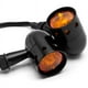 Krator 2pcs Noir Clignotants de Moto Clignotants Lumières Compatibles avec Harley Davidson Dyna Glisser Gros Bob Street Bob – image 1 sur 6