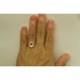 thumbnail image 6 of HeartsAndYou 3ct Pear Cut Natural Peach Morganite Ring 14k SOLID Rose Gold & Moissanite Halo, 6 of 9