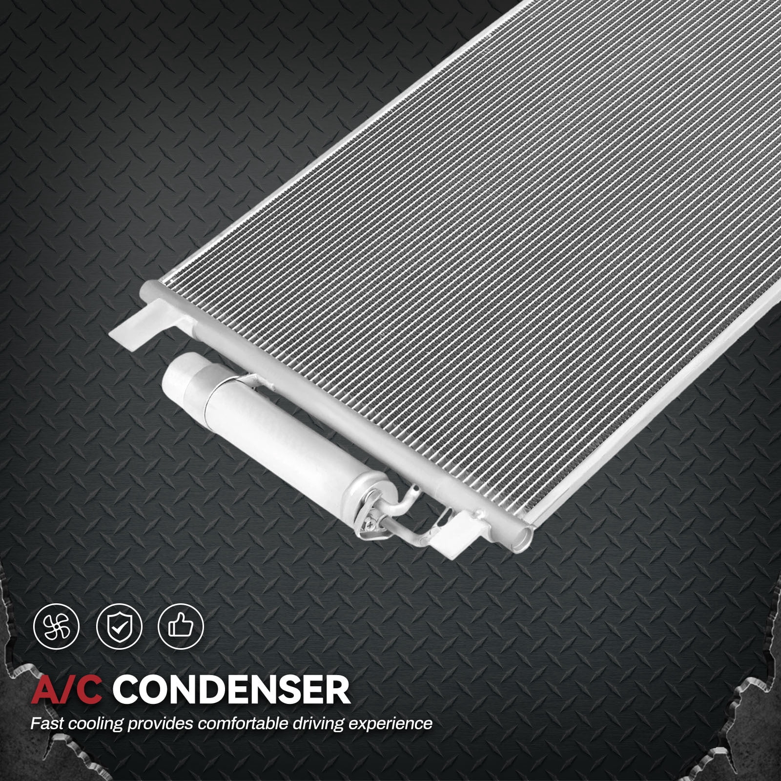 LEDKINGDOMUS AC Condenser for Nissan Altima (2007–2018) & Maxima (2009–2021) – Direct-Fit Replacement for OEM NI3030161 / NI3030171 – Fits 2.5L & 3.5L V6 Engines