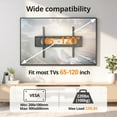 thumbnail image 3 of MountLiving Heavy Duty Tilting TV Wall Mount, 65-120 inch TVs, 220 lbs Capacity, Max VESA 900x600mm, Fits 16/24/32 inch Studs, LED/OLED/LCD Compatible, 3 of 7