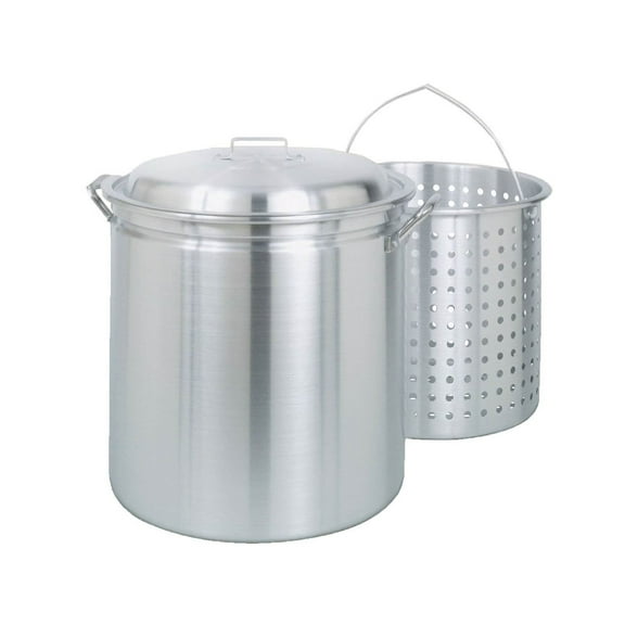 Bayou Classic Steam Boil Aluminum Stockpot with Basket