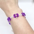 thumbnail image 4 of Magik 4-Petal Flower Floral Bracelet Elegant Light Luxury Adjustable Made in USA, 4 of 5