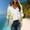 Yellow, variant on Women's Summer Hawaiian Print Open Front 3/4 Sleeve Cardigan Causal Lightweight Beach Shrugs Soft Sun Protection Jacket