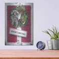 thumbnail image 4 of Luxe Metal Art 'Christmas Shutters with Wreath I' by Lori Deiter, Metal Wall Art, 12"x16", 4 of 9