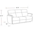 thumbnail image 2 of Pemberly Row Modern Mineral Power Glider Reclining Sofa and Glider Loveseat, 2 of 17