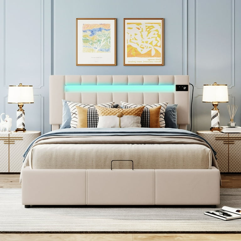 Queen size light up headboard online