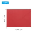thumbnail image 2 of Uxcell 5x7 Envelopes, 50Pcs A7 Size V Flap Invitation Envelopes, Red, 2 of 7