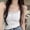 White, variant on Delicate Lace Trim Spaghetti Strap Camisole Floral Lace Sheer Detail Soft Lining Lightweight Breathable Stretch Fabric Versatile Lingerie Layering Piece For Evening Wear Black M