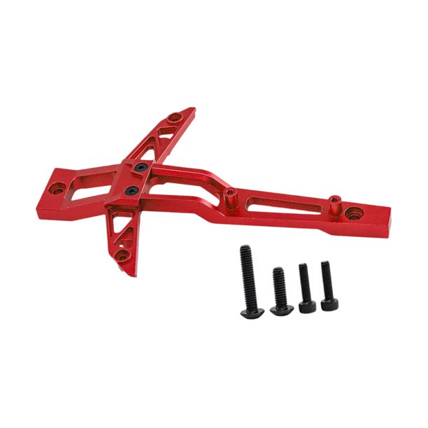 Soporte de chasis delantero RC, aleación de aluminio para reemplazo RC 1/10 y RC 1/8, actualizaciones, fácil de instalar, resistente, accesorio RC rojo