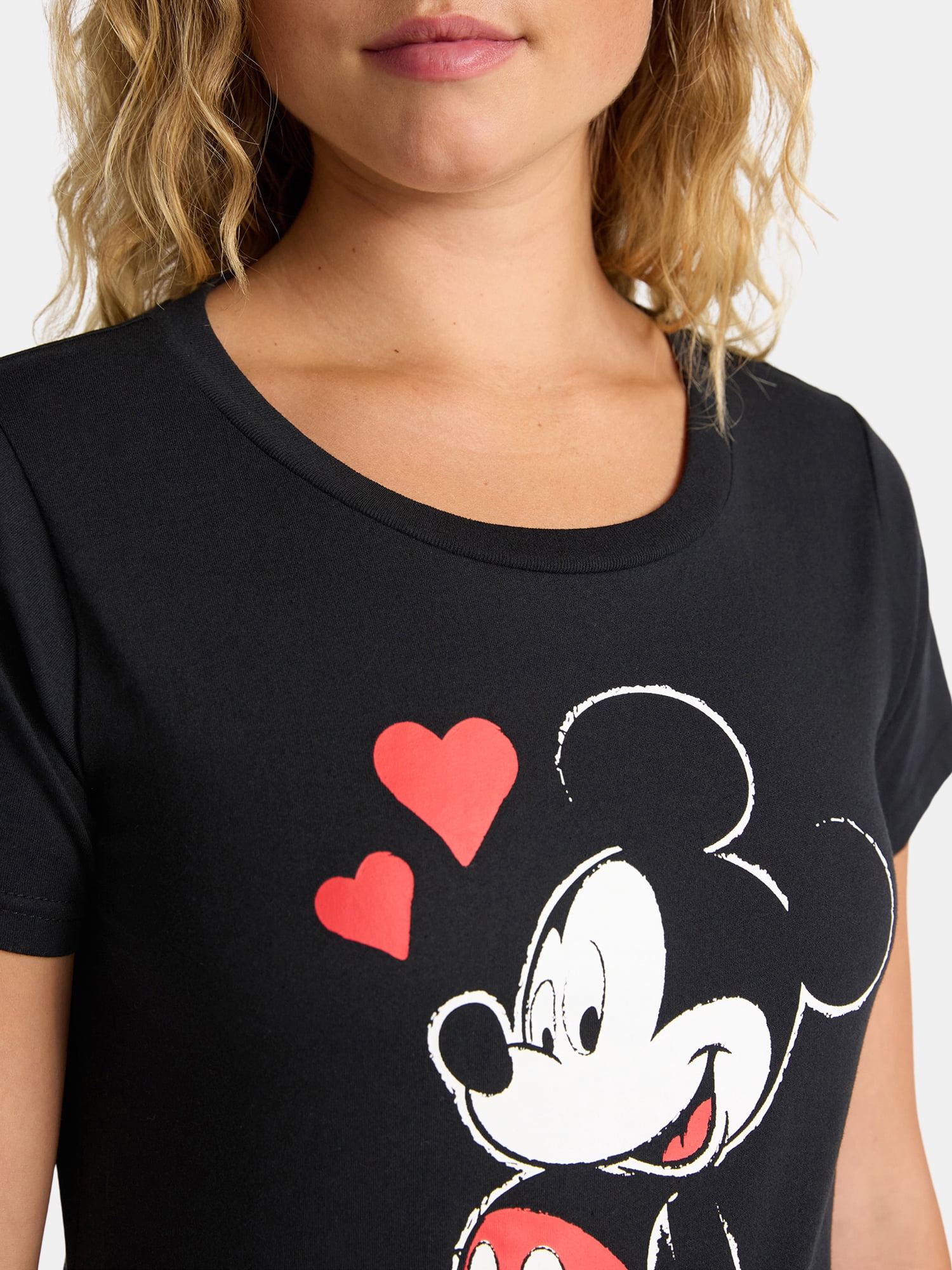 Mickey Hearts Crewneck Tee