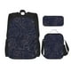 thumbnail image 1 of Easygdp Copper-Gold Gloss Outline Navy Dark Blue Mochila para Niños y Niñas con Set de Caja de Almuerzo y Estuche para Lápices 3 en 1, Mochila Escolar Estampada para Adolescentes, 1 of 7