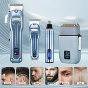 Cordless Hair Clippers And Shaver Set Rechargeable Hair Grooming Kit For Head, Nose, Beard, Body