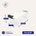 thumbnail image 4 of Homz 7.5 Qt Storage Organizing Container Bin with Latching Lids, (10 Pack), 4 of 10