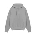 thumbnail image 3 of Mens Hoodies Solid Color Tops with Pocket Sweatshirt Shirt Drawstring Hooded Blouse Long Sleeve Sweatshirt Fall Winter Hoodie Casual Fit Hoodies Running Gym Sportwear Comfy Sweater, 3 of 4