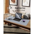 thumbnail image 5 of MaxxMarket Leather Desk Protector, Office Mat, Large Mouse Mat, Non-Slip PU Leather Blotter, Laptop Desk, Waterproof Writing Pad for Office and Home (Light Grey, 31.5" x 15.8"), 5 of 24