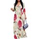 thumbnail image 1 of Vestido largo PinkPatty para mujer, cuello en V, manga 3/4, talla grande, 1 of 8