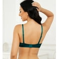 thumbnail image 6 of Wingslove Women's Push up Bra Underwire Seamless Comfort Lightly Padded Plunge T-Shirt Bra, Malachite 36C, 6 of 6