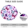 thumbnail image 6 of Pink Butterfly Pattern Round Fitted Tablecloth with Elastic Edge,Dining Table Cover Waterproof,Outdoor Round Tablecloth for Camping,Dining,Indoor and Outdoor, 6 of 7